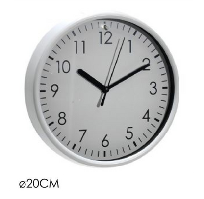 Orologio da Parete Bianco Ø20 cm – Design Assortiti – Silenzioso e Moderno