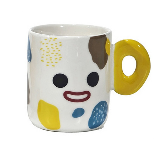 Tazzina da Caffè in Porcellana 13 cl – Design Emoji Multicolor – 6 Modelli Assortiti
