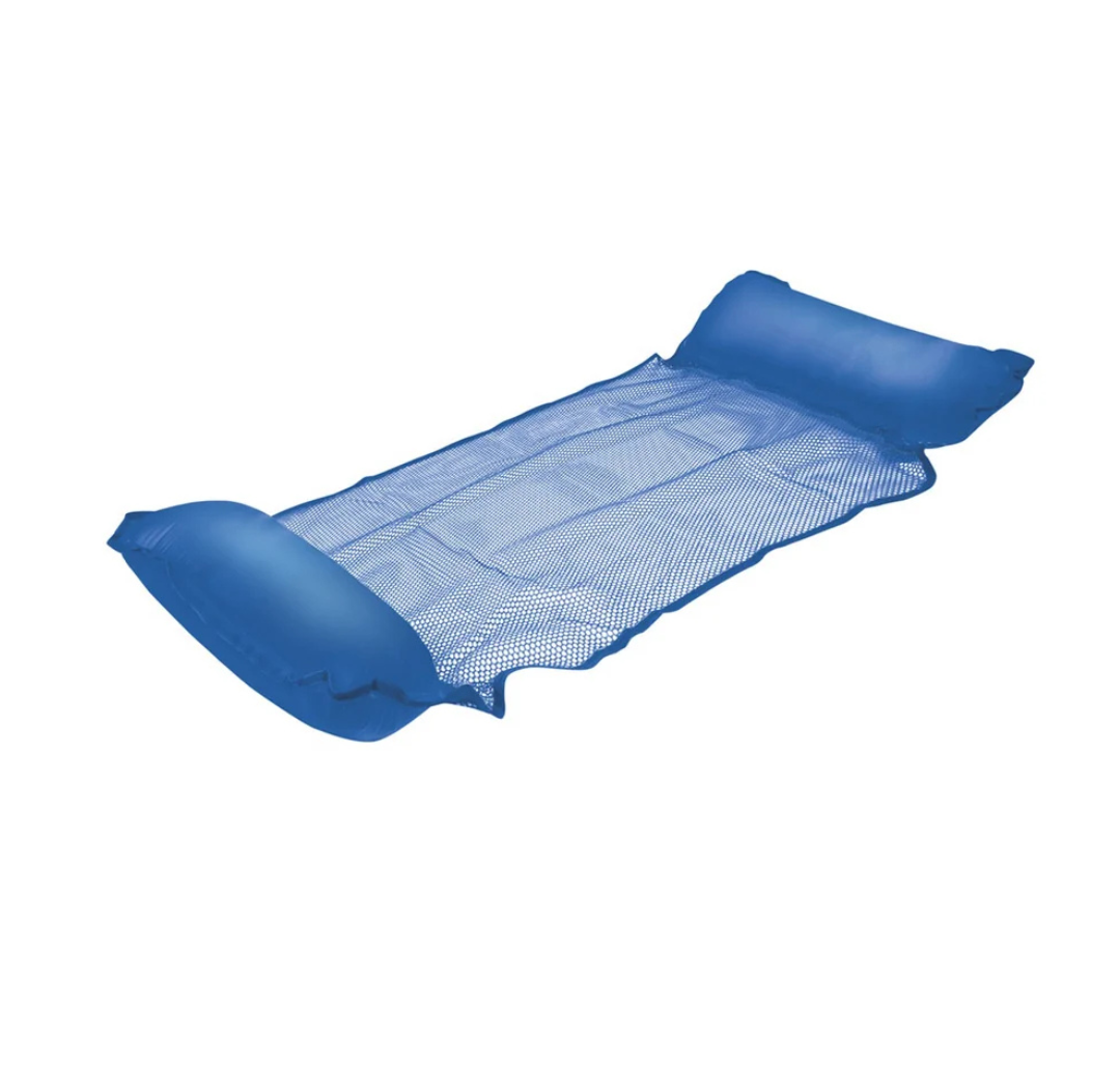 Materassino Amaca Galleggiante Gonfiabile XL – 138x132 cm – Rete in Poliestere – 4 Colori