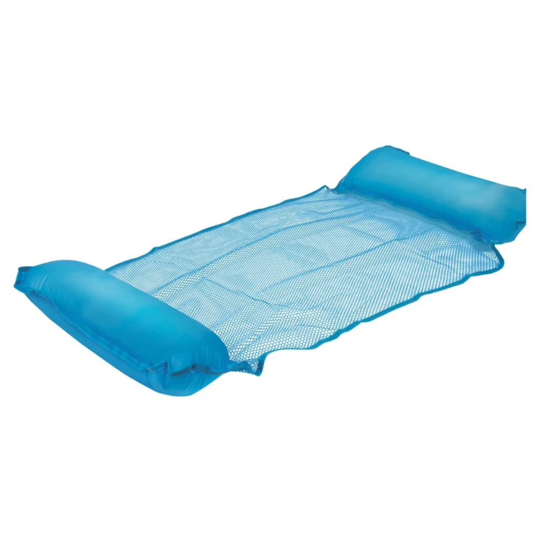 Materassino Amaca Galleggiante Gonfiabile XL – 138x132 cm – Rete in Poliestere – 4 Colori