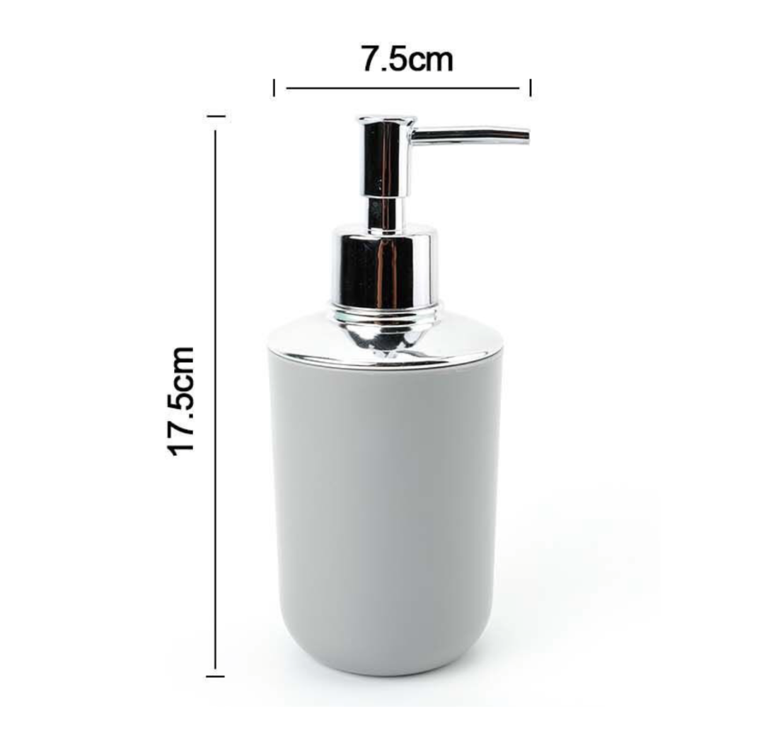 Dispenser Sapone Grigio Perla – 17,5×7,5 cm