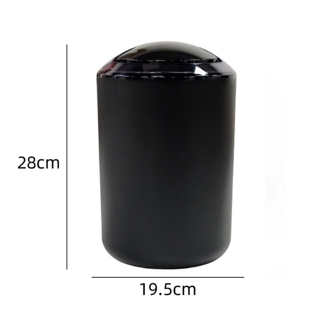 Pattumiera Bagno Nera Opaca – 19,5×28 cm