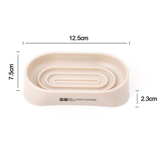 Porta sapone bagno in plastica – Colore Beige