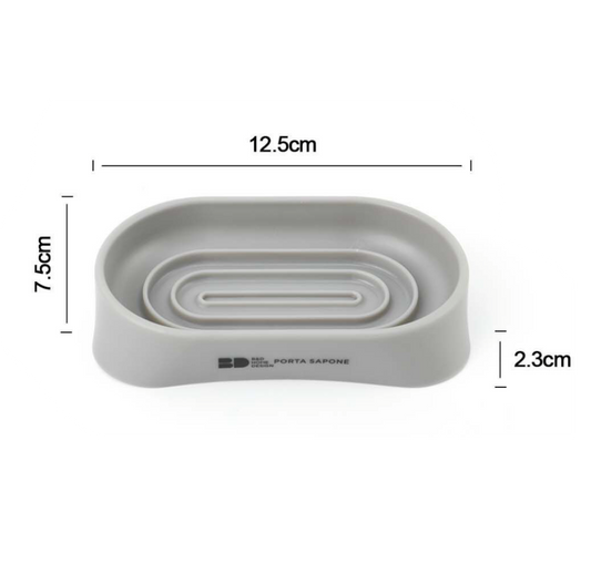 Porta sapone bagno in plastica – Colore Grigio