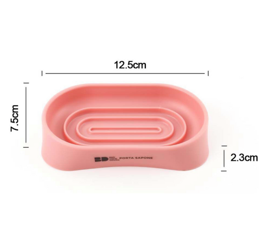 Porta sapone bagno in plastica – Colore Rosa