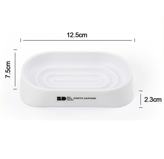 Porta sapone bagno in plastica – Colore Bianco