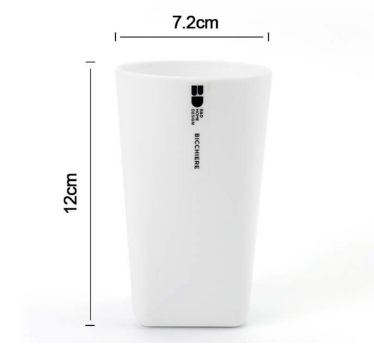 Bicchiere Porta Spazzolini in Colore Bianco - Design Moderno e Funzionale