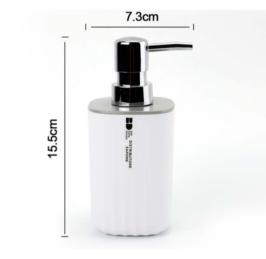 Dispenser di Sapone 7.3×15.5 cm - Bianco Puro