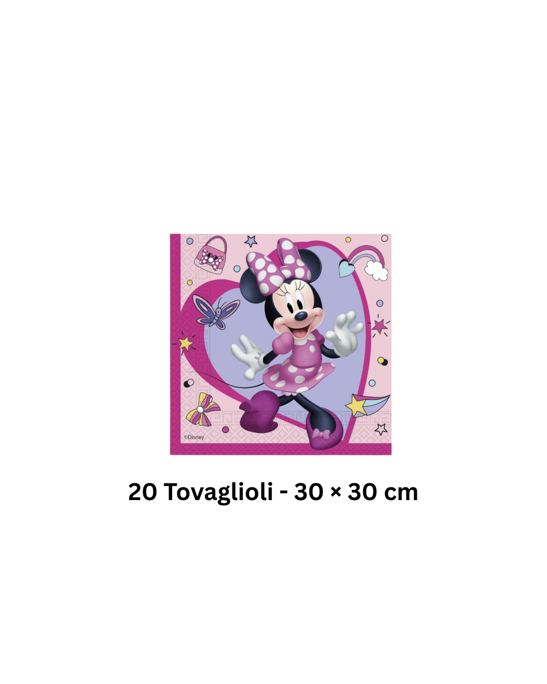 Set Festa Minnie e Paperina – Piatti, Bicchieri e Tovaglioli (Disney, Rosa e Viola)