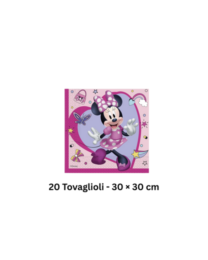 Set Festa Minnie e Paperina – Piatti, Bicchieri e Tovaglioli (Disney, Rosa e Viola)