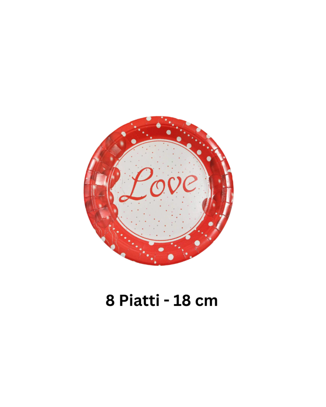 Set di Stoviglie per Feste “Love” – Piatti, Bicchieri e Tovaglioli Decorativi