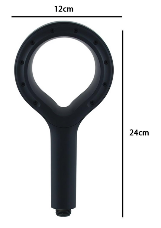 Doccetta Anello Nero 24x12 cm – Tecnologia ad Anello per Getto Diffuso