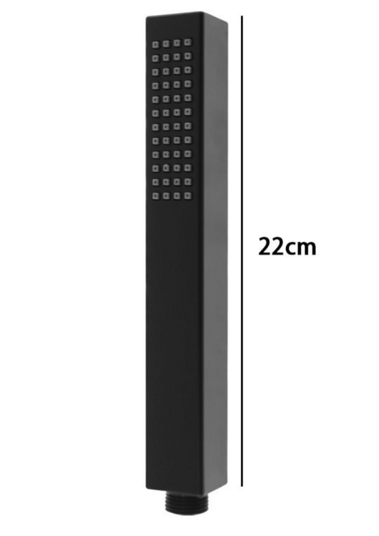 Doccetta Rettangolare Slim Nera 22 cm – Stile Minimal e Funzionalità