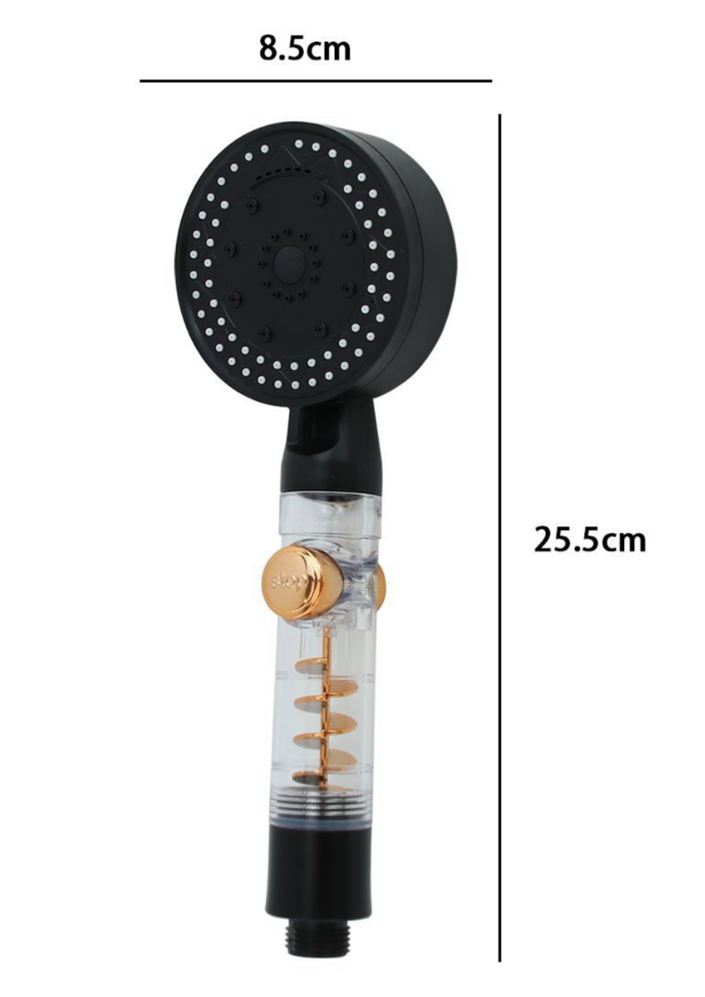 Doccetta Nera e Oro con Spirale 25,5x8,5 cm – Stile Moderno e Stop Button