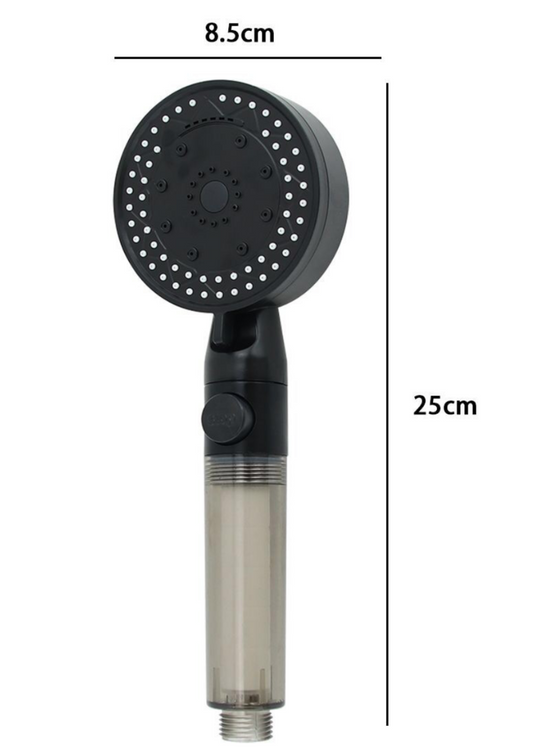 Doccetta Nera Filtrante Multigetto 25x8,5 cm – Comfort e Pulizia Avanzata
