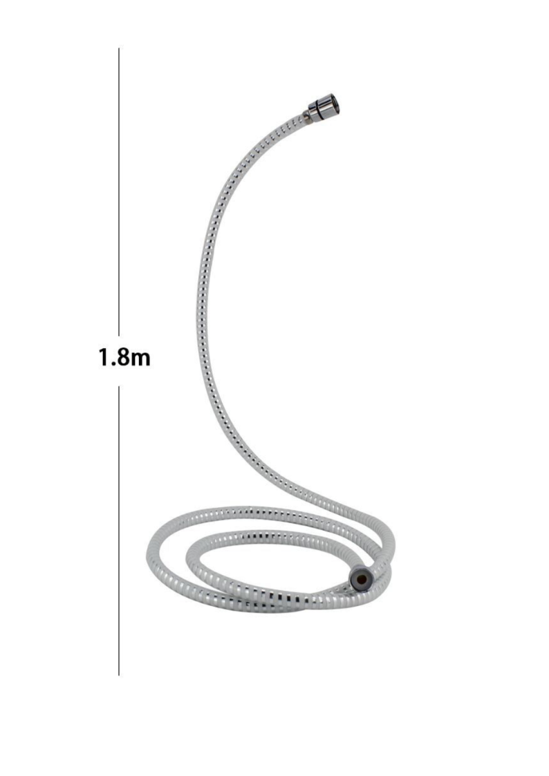 Flessibile Doccia PVC Bianco 1.8m