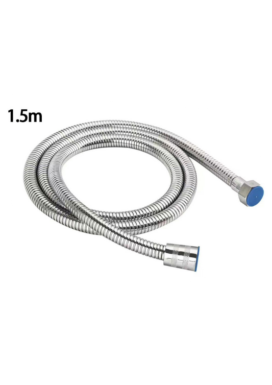 Tubo Doccia Rinforzato con Tappi Blu 1.5m