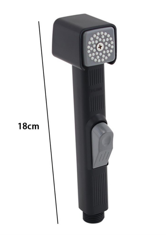 Doccetta Quadrata Nera in ABS - 18cm