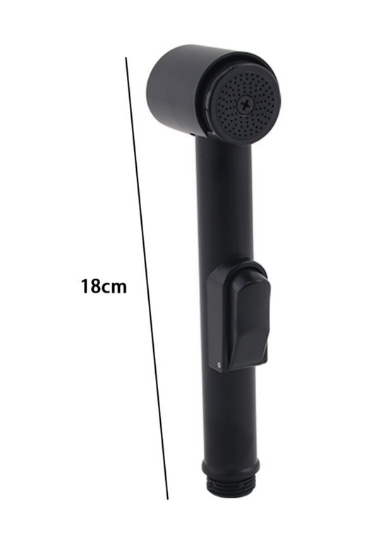 Doccetta Spray Nera Opaca in ABS - 18cm