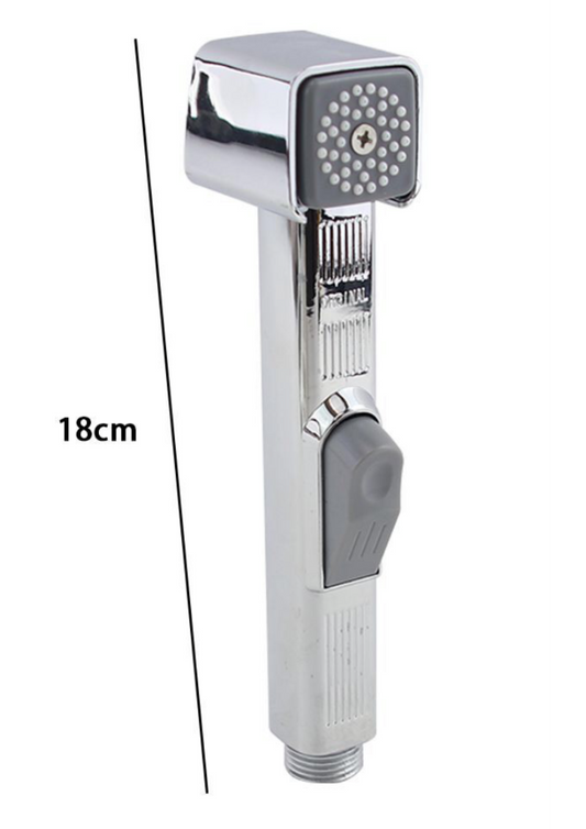 Doccetta WC Quadrata in ABS Cromato - 18cm