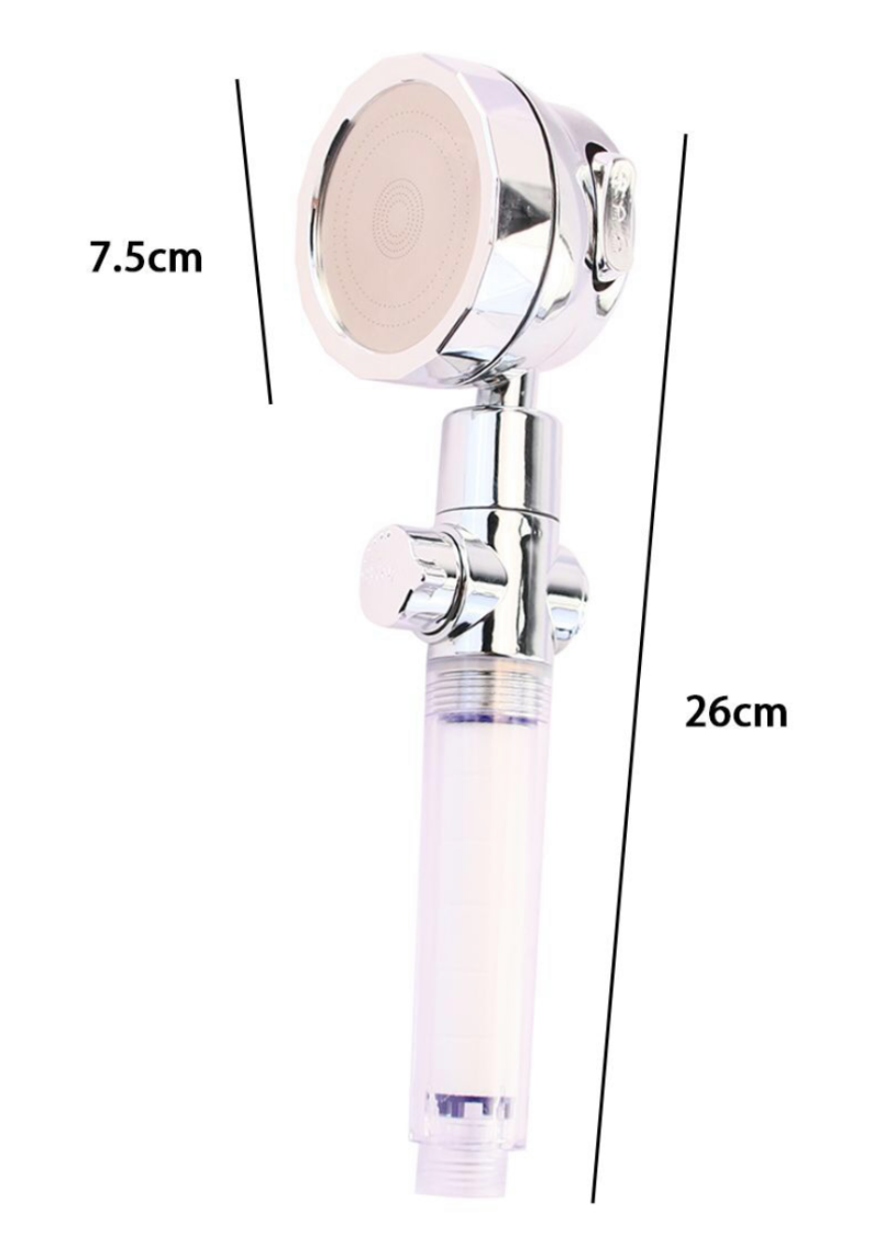 Doccetta Turbo con Doppio Filtro e Pulsante Stop 7.5x26 cm