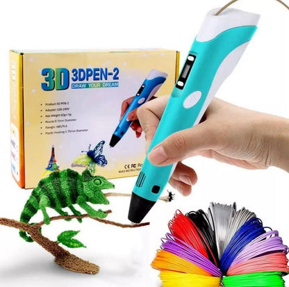 Penna 3D Professionale con Display LED, Controllo Temperatura, Filamento 1.75mm – Ideale per Bambini e Creativi