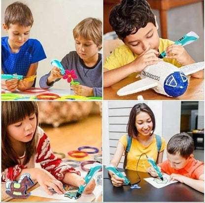 Penna 3D Professionale con Display LED, Controllo Temperatura, Filamento 1.75mm – Ideale per Bambini e Creativi