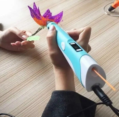 Penna 3D Professionale con Display LED, Controllo Temperatura, Filamento 1.75mm – Ideale per Bambini e Creativi