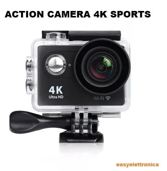 Action Camera 4K Ultra HD Wi-Fi – Subacquea 30M, Grandangolo, Slow Motion