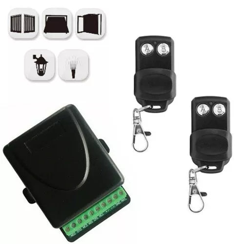 Kit Automazione Cancelli con Ricevitore a Morsettiera – 433 MHz con 2 Telecomandi Universali