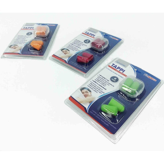 Set 4 Tappi per Orecchie – Morbidi e Riutilizzabili in 3 Colori Assortiti